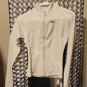 Alo Cream Zip-Up Jacket